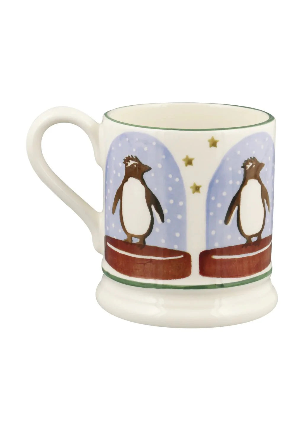 Christmas Penguin Snow Globe half pint mug - Emma Bridgewater