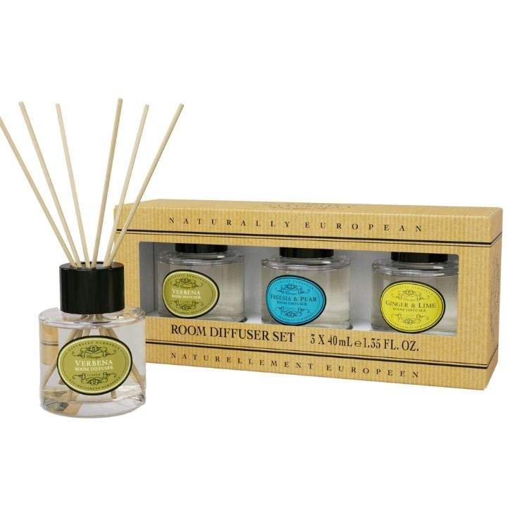 Naturally European Mini Diffuser Set 3 x 40ml The Somerset Toiletry Co.