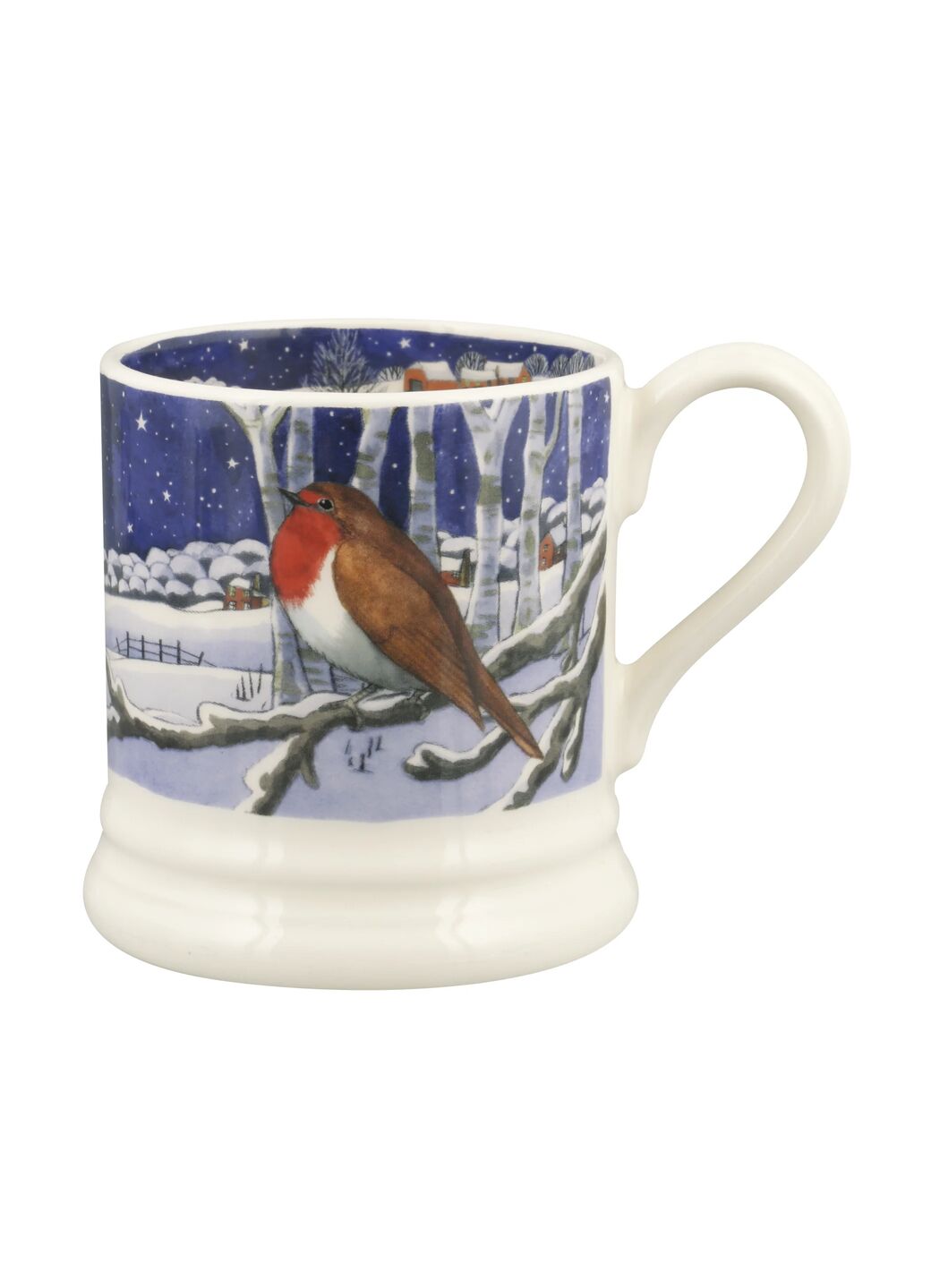 Christmas Midnight Robin half pint mug - Emma Bridgewater