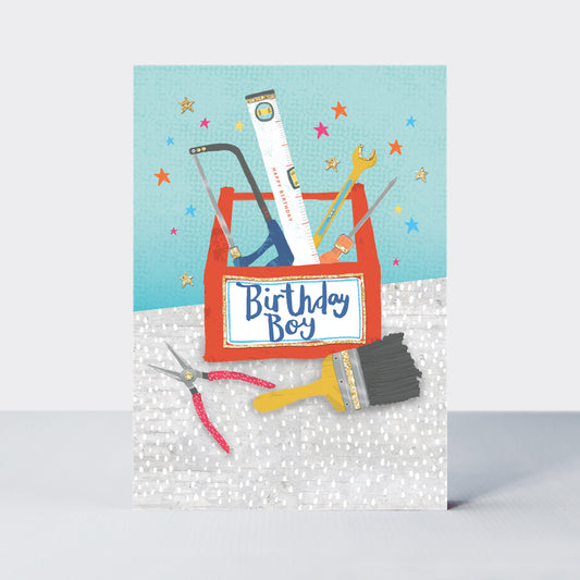 Birthday boy, toolbox birthday card