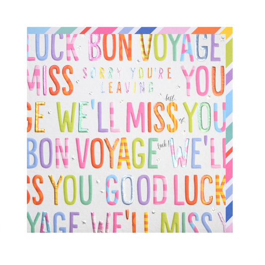 Sorry you’re leaving card