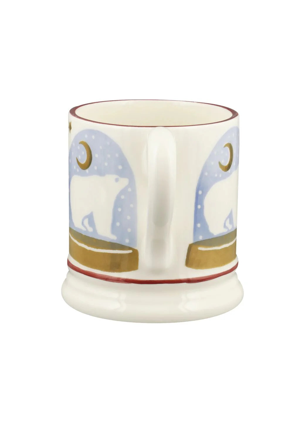Christmas Polar Bear Snow Globe half pint mug - Emma Bridgewater