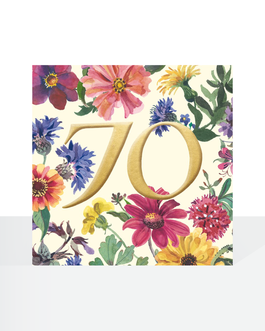 70th birthday, Emma Bridgewater flowers - card