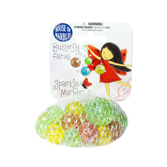 Butterfly fairy sparkle bag of marbles