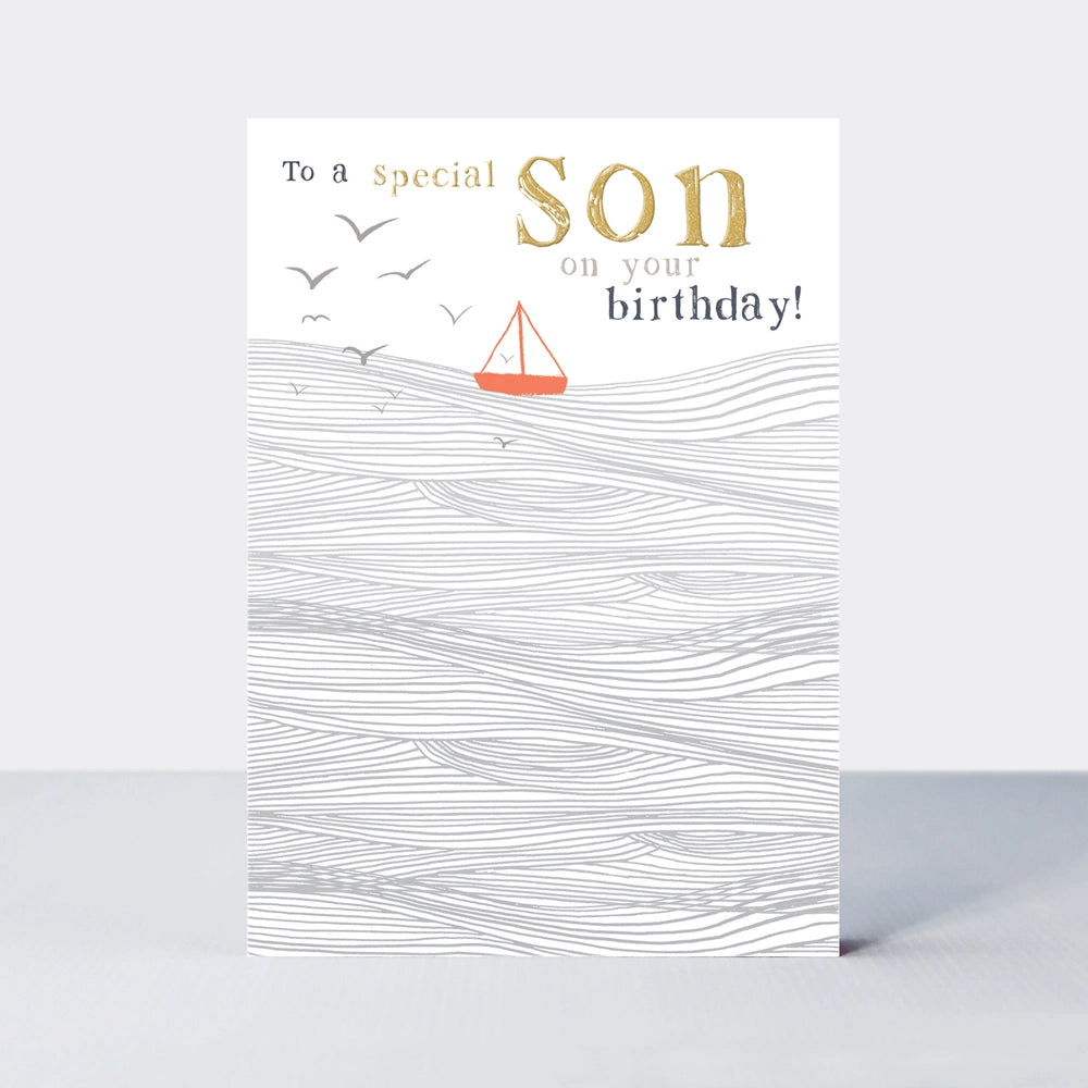 Special son birthday card - boat - Rachel Ellen