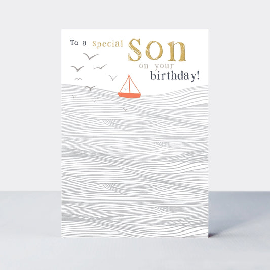 Special son birthday card - boat - Rachel Ellen