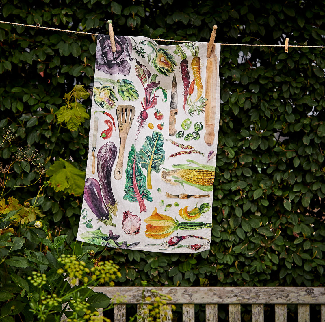 Emma Bridgewater tea towel - Vegetable Garden