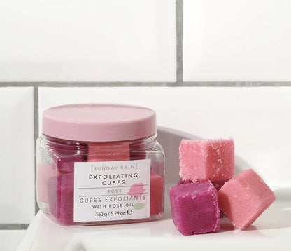 Exfoliating cubes - Rose