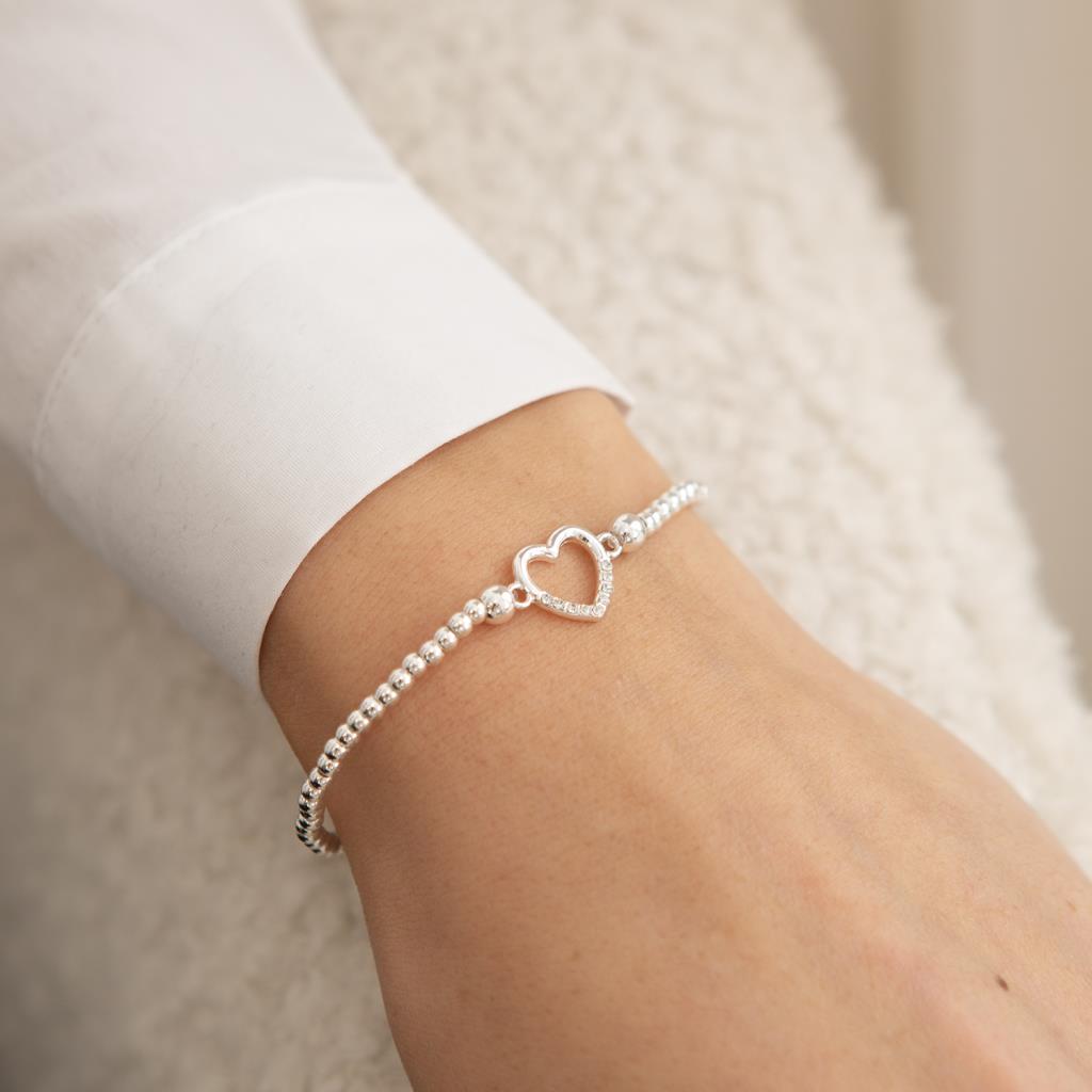 Crystal heart bracelet, 925 silver plated - Life Charms - Especially for you