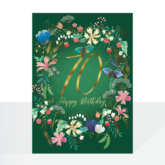70th fable female birthday card
