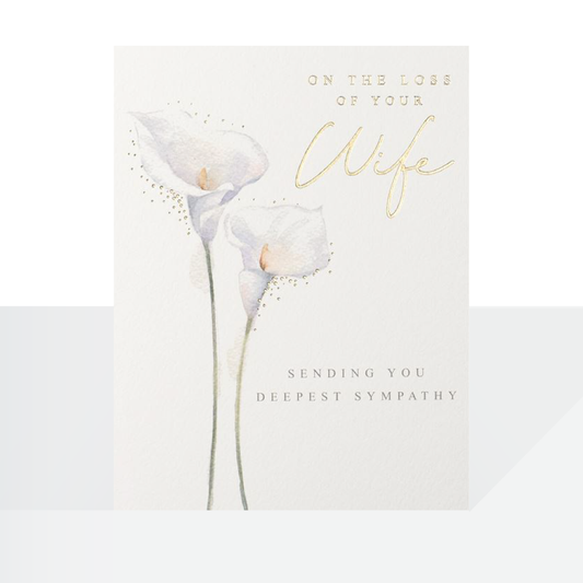 On the loss of your Wife, card
