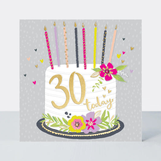 30th female birthday card - Peony