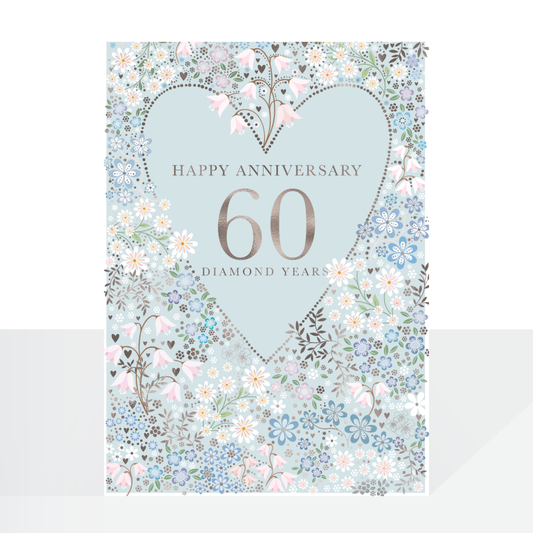 60 Diamond years Anniversary card