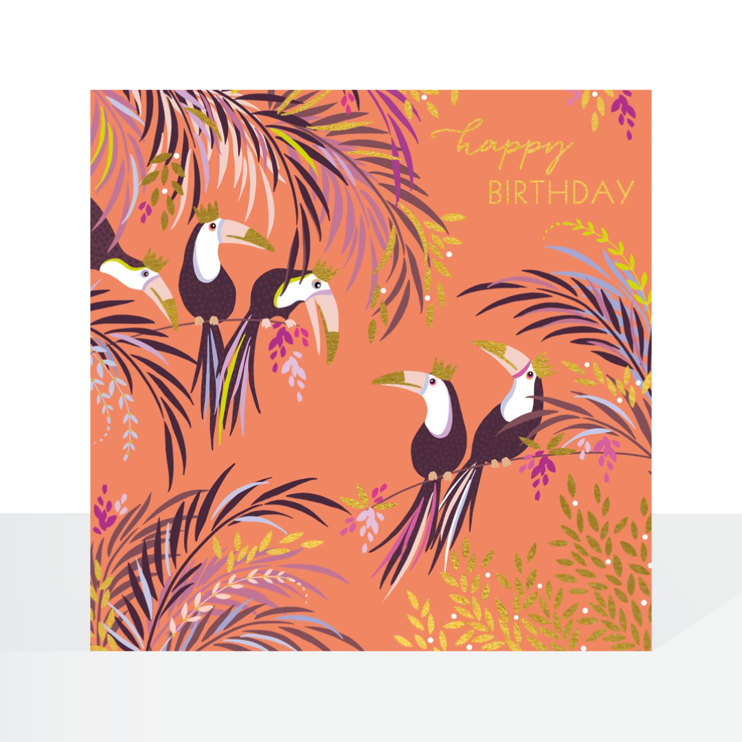 Coral toucans - Sara Miller card