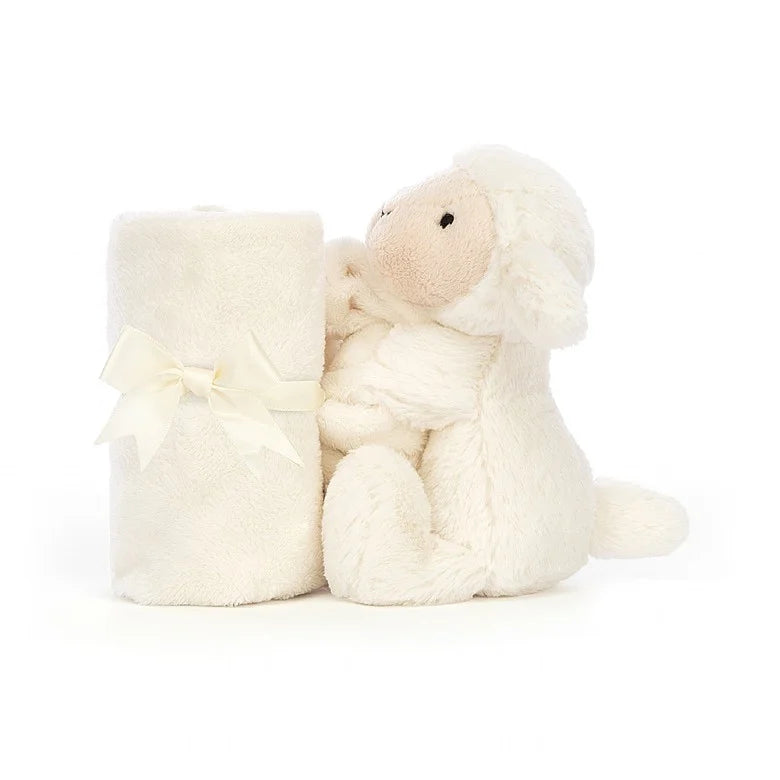 Jellycat bashful lamb baby comforter soother blanket