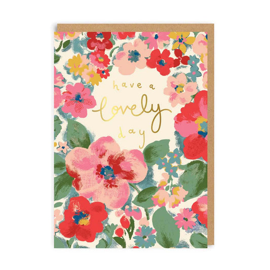 Have a lovely day pink flowers - Cath Kidston card