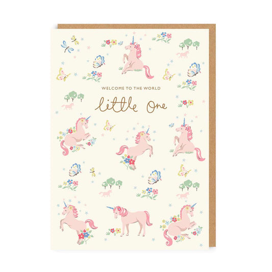 Welcome little one - pink - Cath Kidston card