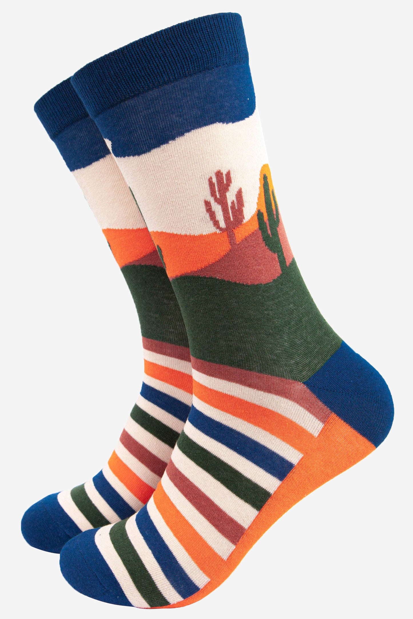 Men's Wild West Desert Cactus Bamboo Socks