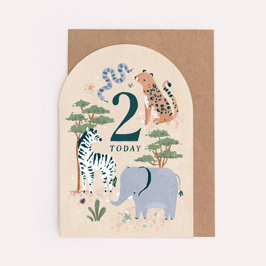 Age 2 Birthday Card | Milestone Age Cards | Kids Cards