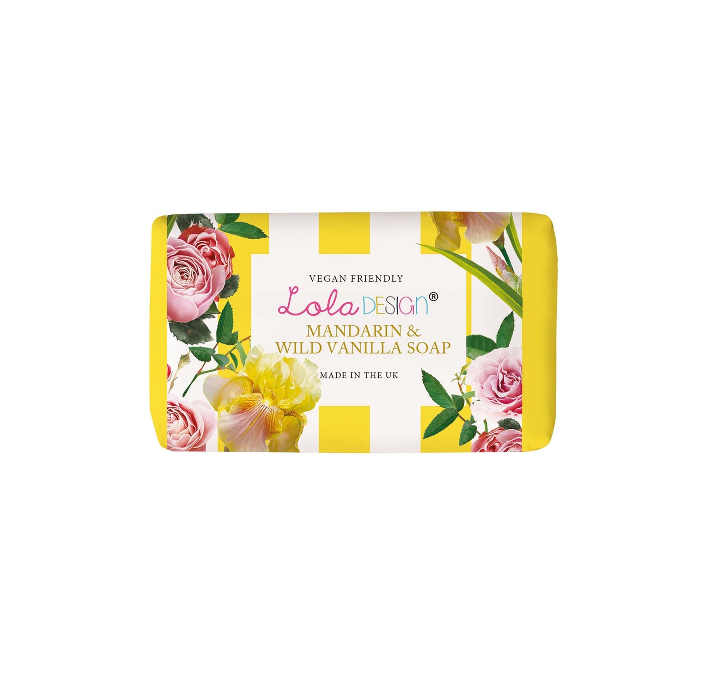 Mandarin & Vanilla Stripe Soap Bar | Botanical Vegan Soap