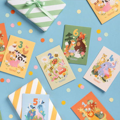 Children’s 2nd Birthday Card – Nature Garden Design