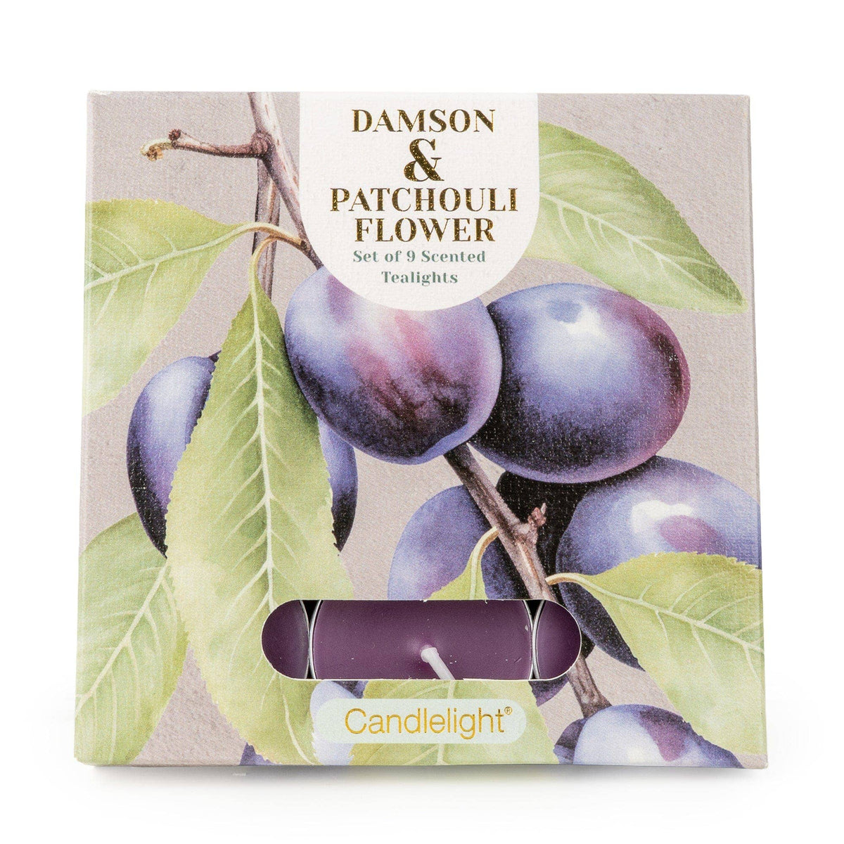 9 Pack Tealights - Damson & Patchouli Flower 6pk