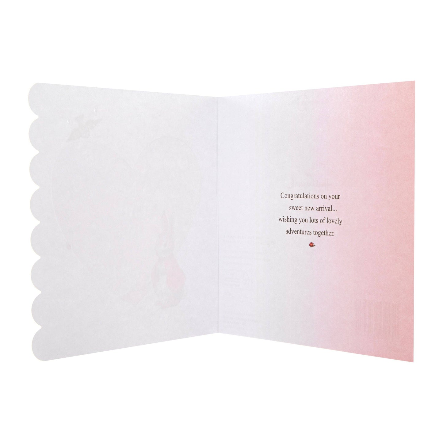 New Baby Girl Card - Beatrix Potter Peter Rabbit™ Design