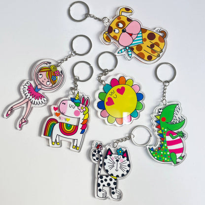 Acrylic Keyrings - Unicorn