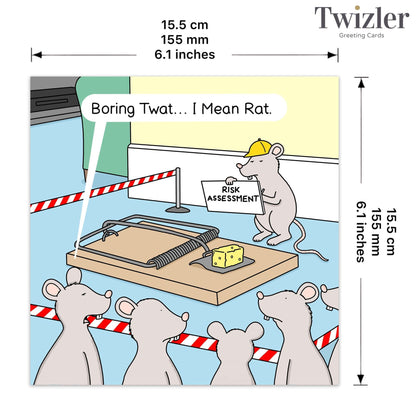 Funny Rude Card - Risk Assessment Rat