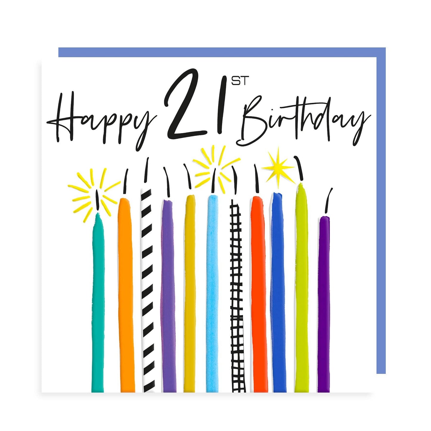 Happy Birthday 21 - Candles - Milestone Age
