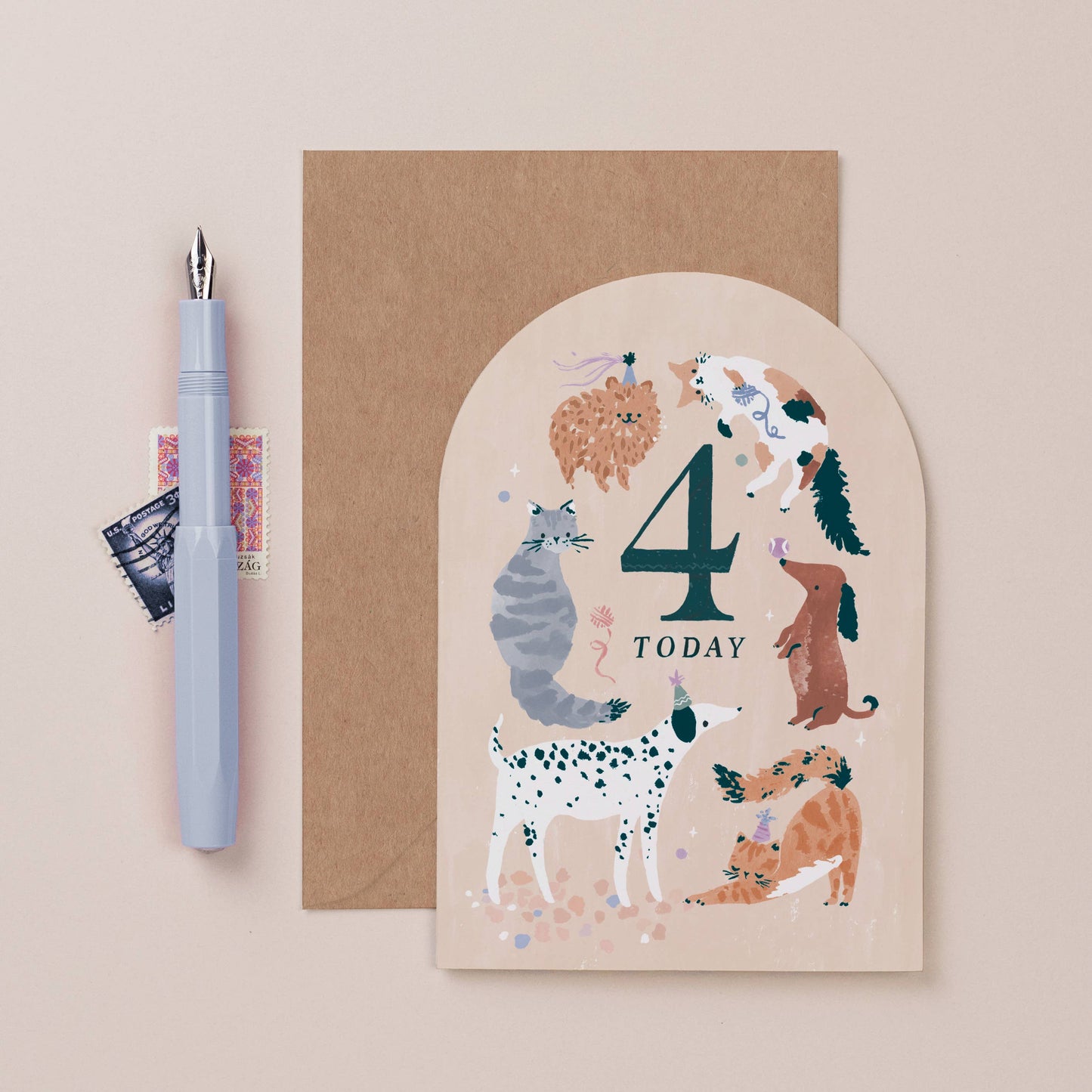 Age 4 Birthday Card | Milestone Age Cards | Kids Cards