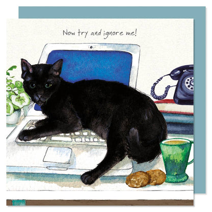 Black Cat Greeting Card