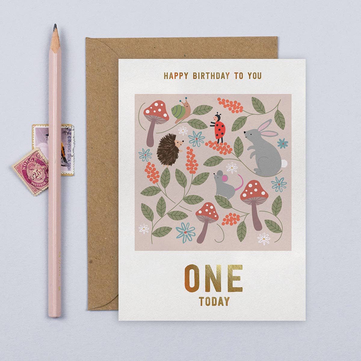 Woodland Antics 1st Birthday Card