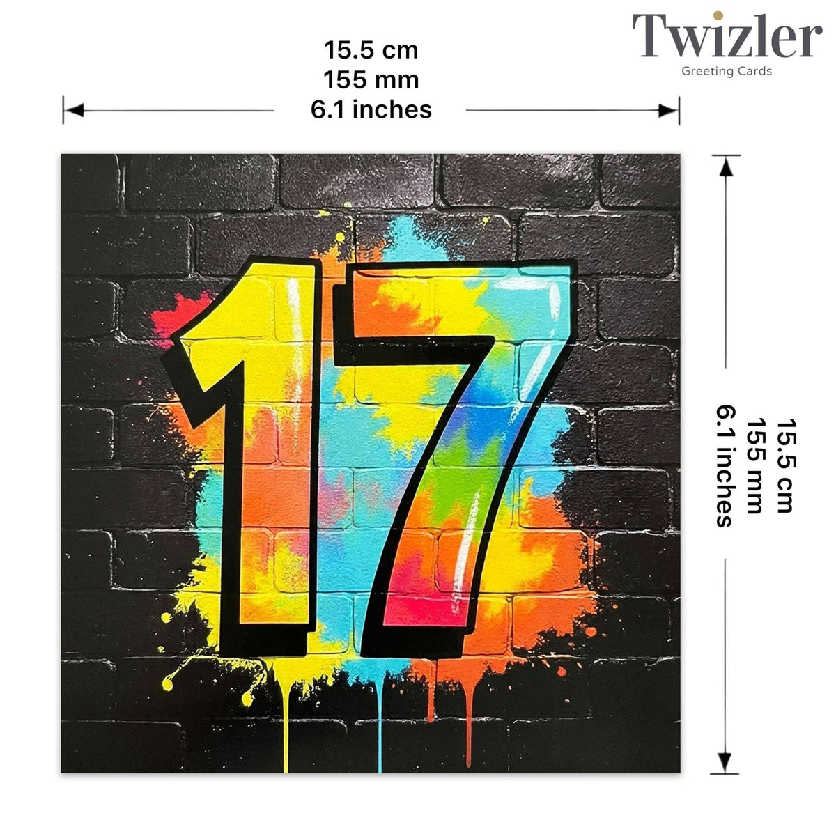 Age 17 Graffiti Style Birthday Card
