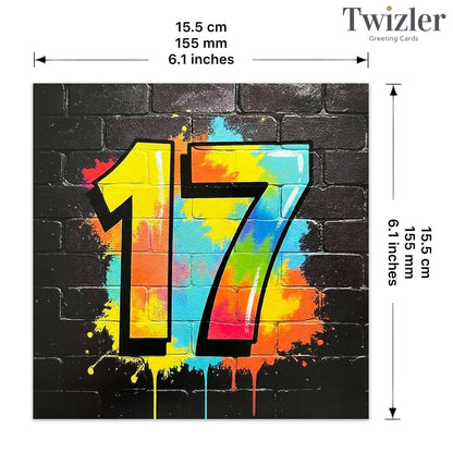 Age 17 Graffiti Style Birthday Card
