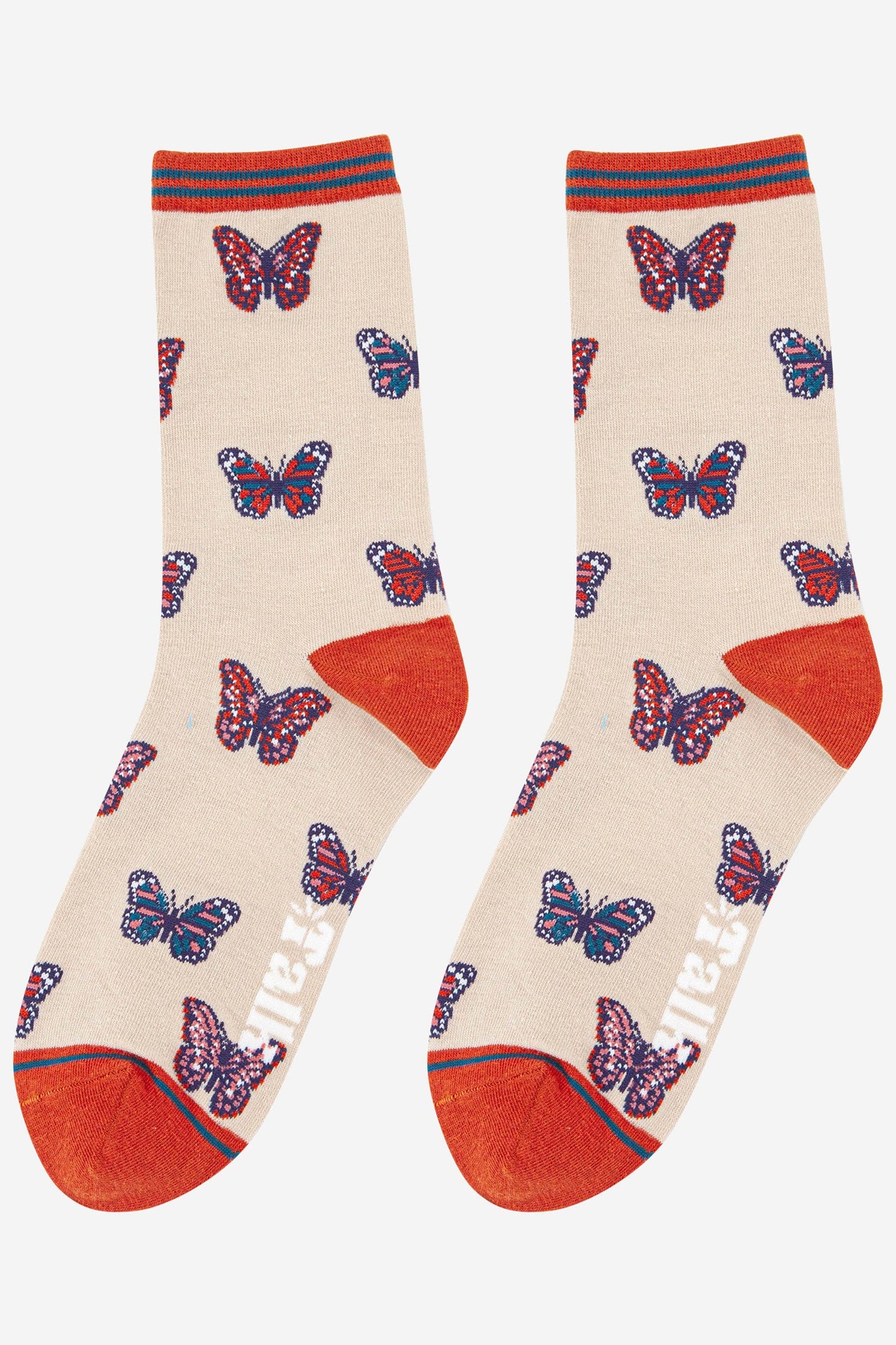 Women's Butterfly Print Bamboo Socks