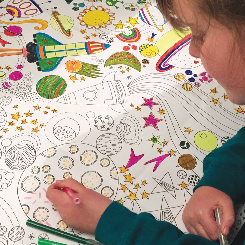 Colouring Posters - To the Moon