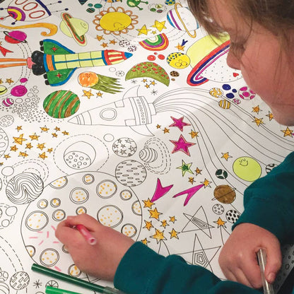 Colouring Posters - To the Moon