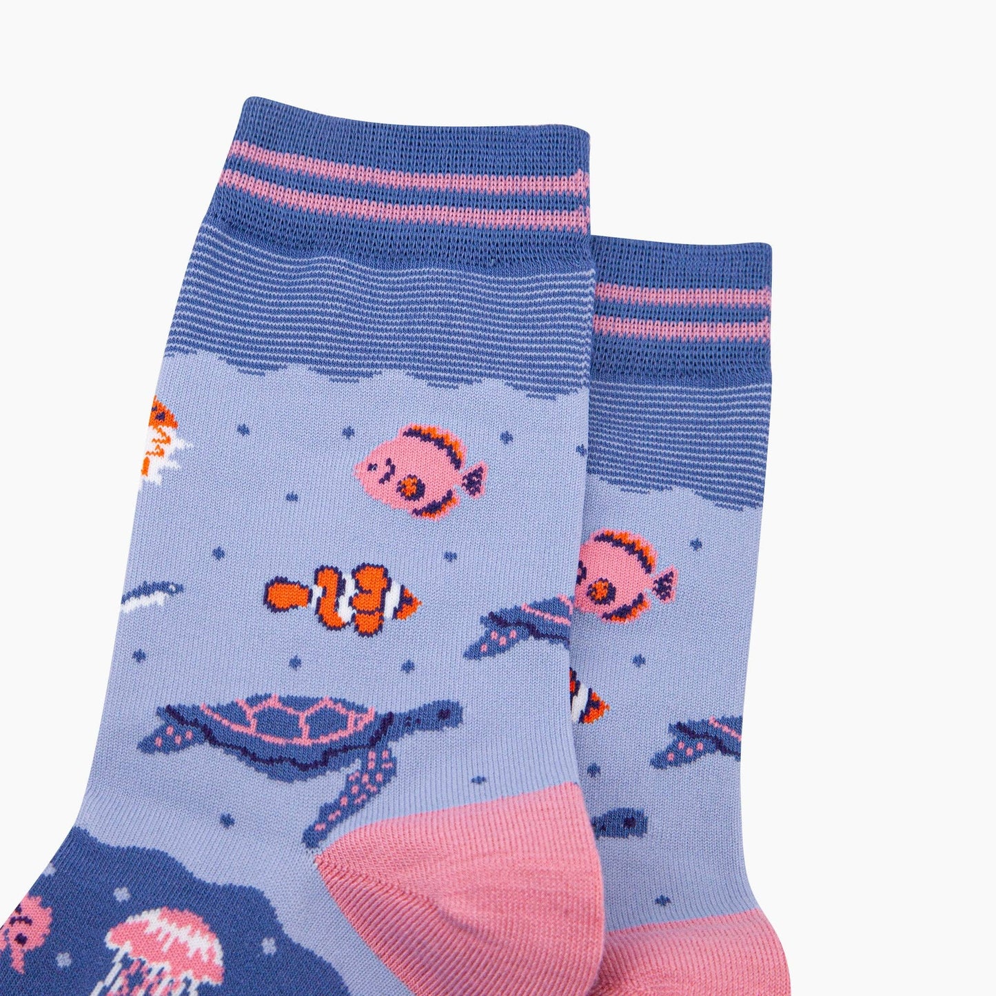 Under the Sea Bamboo Socks in Blue