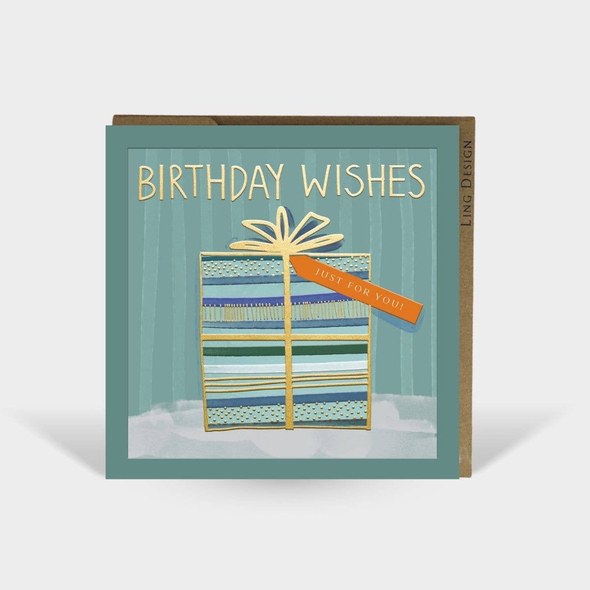 Just for You Birthday Card for Him Emboss Foil Present Gift