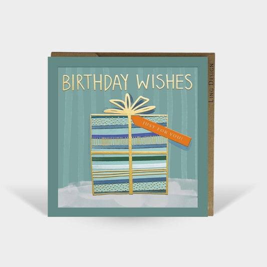 Just for You Birthday Card for Him Emboss Foil Present Gift