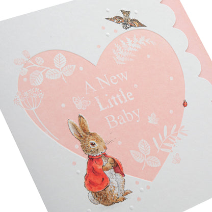 New Baby Girl Card - Beatrix Potter Peter Rabbit™ Design