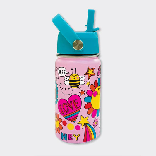 Kid's Stainless Steel Water Bottle - Bee Happy