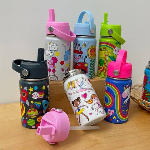 Kid's Stainless Steel Water Bottle - On The Farm