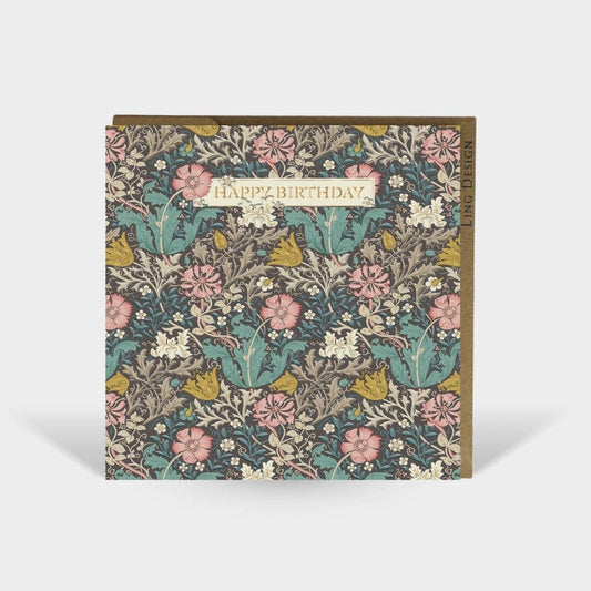 Compton William Morris Birthday Card Square Friend