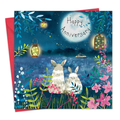 Happy Anniversary Card Rabbits