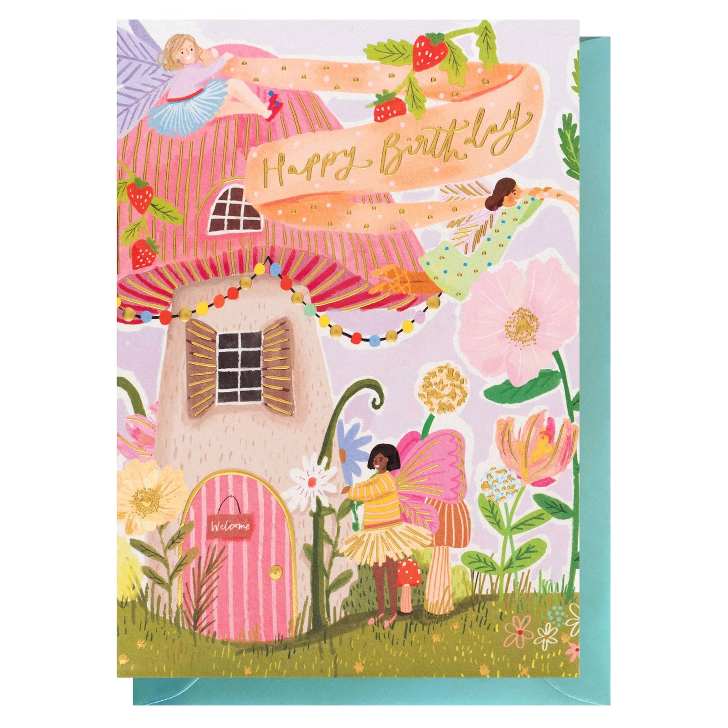 Mushroom House Birthday | Female Birthday | Kids Card