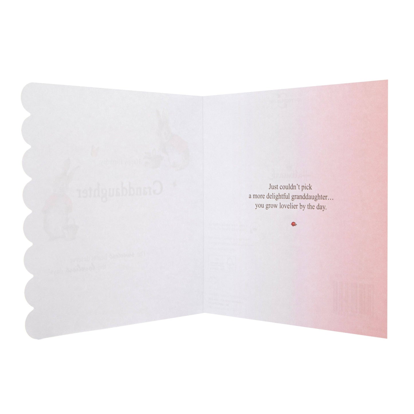 Birthday Card for Granddaughter - Peter Rabbit Design