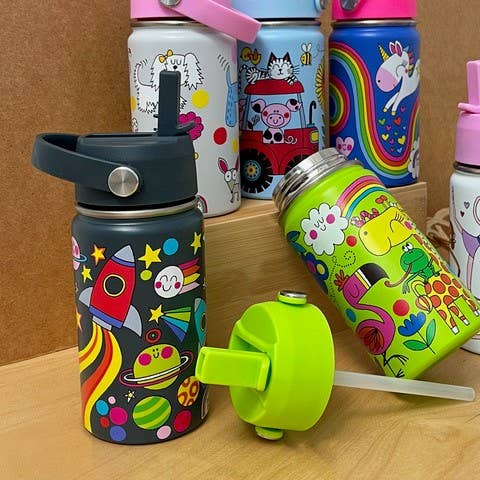 Kid's Stainless Steel Water Bottle - On The Farm