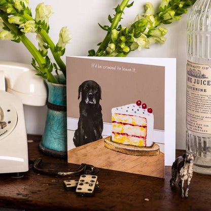 Black Labrador Greeting Card